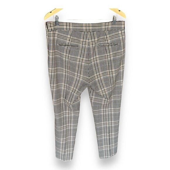 Ann Taylor Plaid Dress Pants Trousers Brown Blue Cream Size 10 - Picture 3 of 12